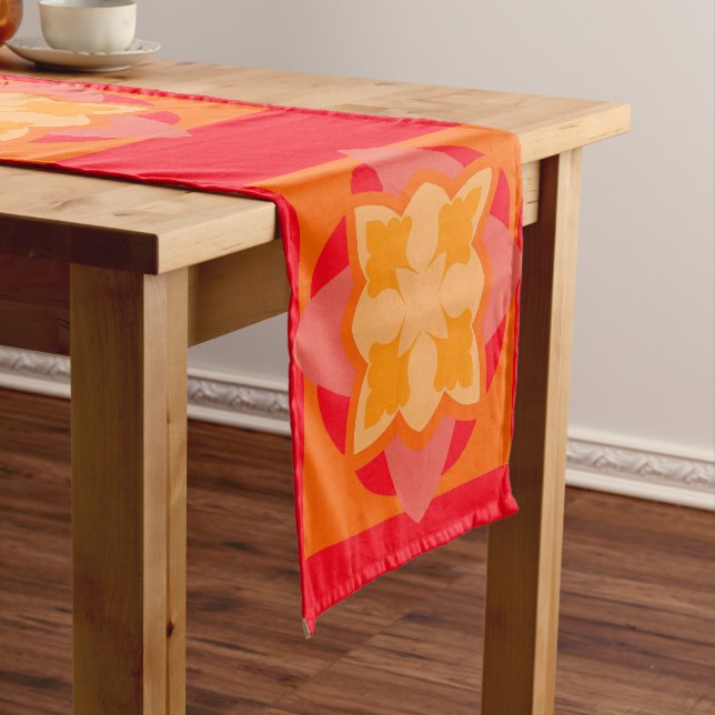 Blutorange Kurzer Tischläufer (Beispiel)