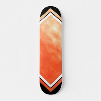 Blutorangefarbenes Schwarz-weißes Cloud-Deck 1 Skateboard