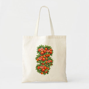 Blutorangen-Botanische-Illustration Tragetasche
