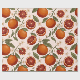 Blutorangenplantage-Geschenkpapier Geschenkpapier
