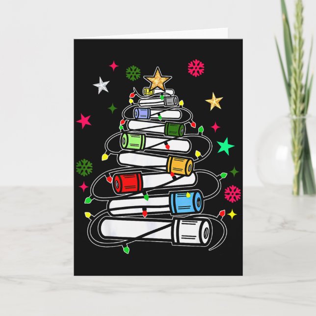 Blutröhrchen-Weihnachtsbaum Phlebotomist Tech Phle Karte (Vorderseite)