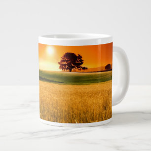 Blutroter Sonnenuntergang Jumbo-Tasse