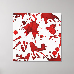 BLUTROTER SPRITZER-COLLAGEN-DRUCK LEINWANDDRUCK