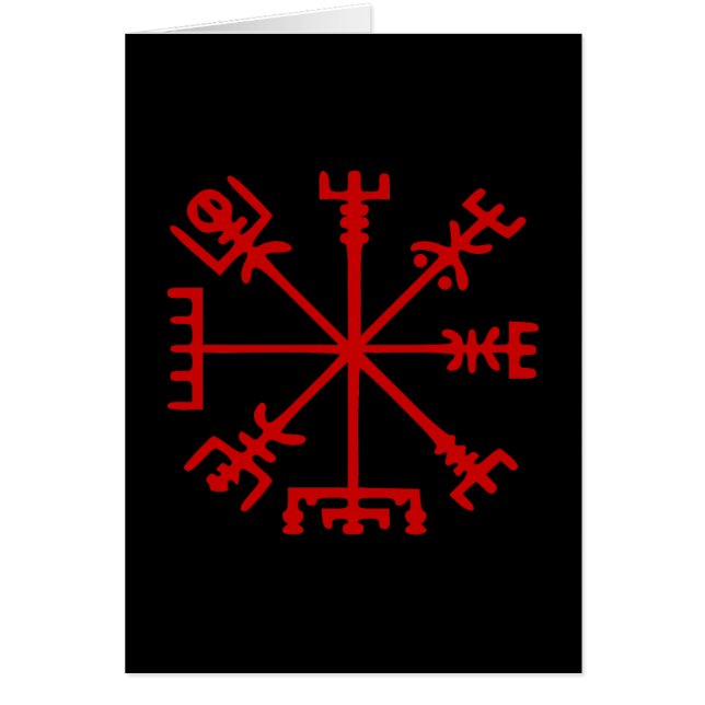 Blutroter Vegvísir (Viking Compass) Karte (Vorne)