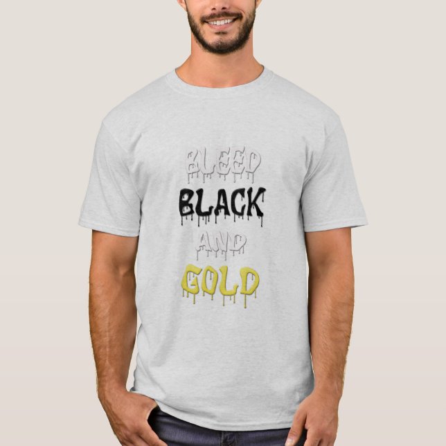 BLUTschwarz-UND GOLDT-Shirt-T-SHIRT T-Shirt (Vorderseite)