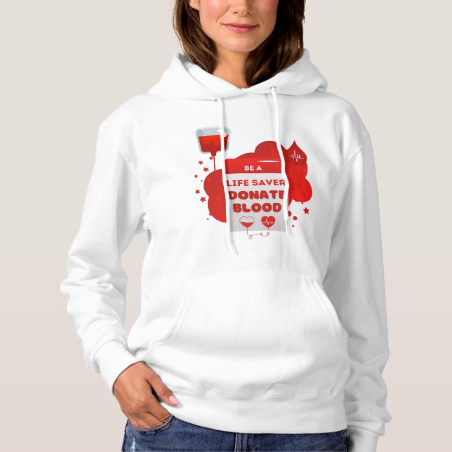 Blutspende ist ein lebensrettender Blutspender Hoodie (Vorderseite)