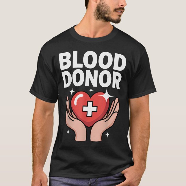 Blutspende Kunst Für Blutspender T-Shirt (Vorderseite)
