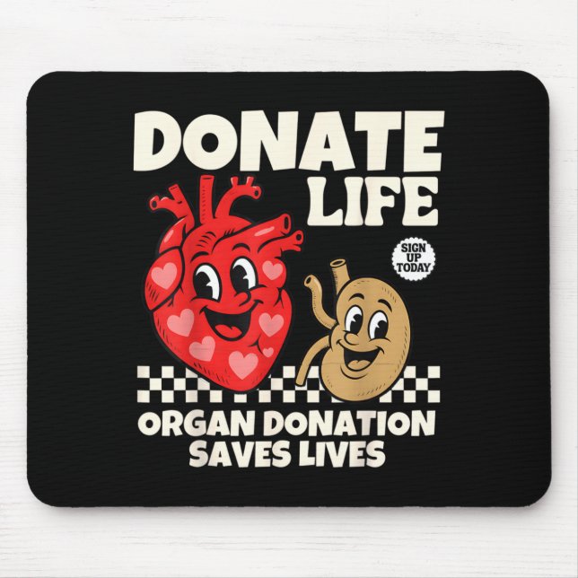 Blutspende Organspende Rettet Leben Blutspende Org Mousepad (Vorne)