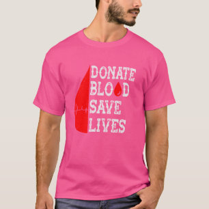 Blutspenden retten Leben Weltblutspendetag 2024 T-Shirt