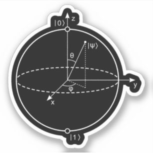 Blutspinne  Quantenbit (Qubit) Physik / Mathematik Aufkleber