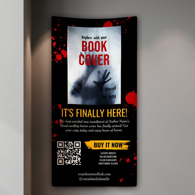 Blutspritzer-Horror-Buchlaunch-Promotion Banner (Von Creator hochgeladen)