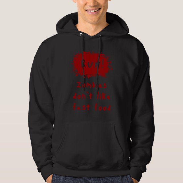 Blutspritzer Zombie Halloween Hoodie (Vorderseite)