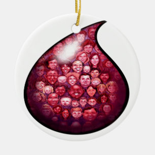 Blutstropfen Keramik Ornament