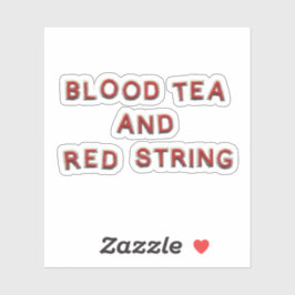 BLUTTEE UND ROTE KLEIDBriefe Aufkleber