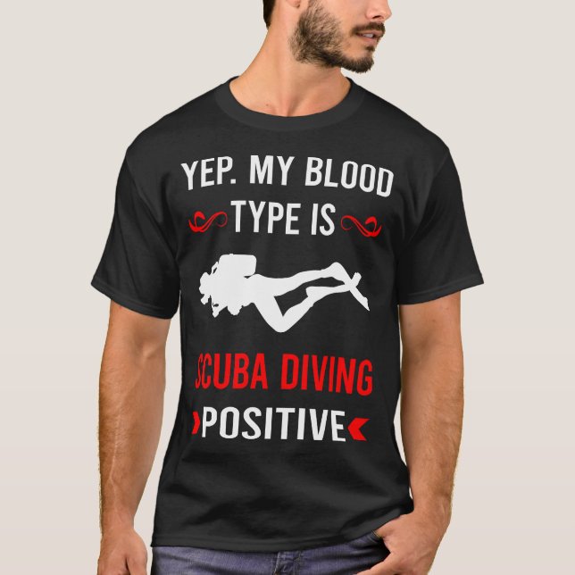 Bluttyp Scuba Diving Diver T-Shirt (Vorderseite)