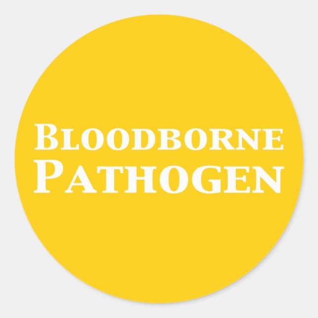 Blutübertragene Erreger Runder Aufkleber (Vorderseite)