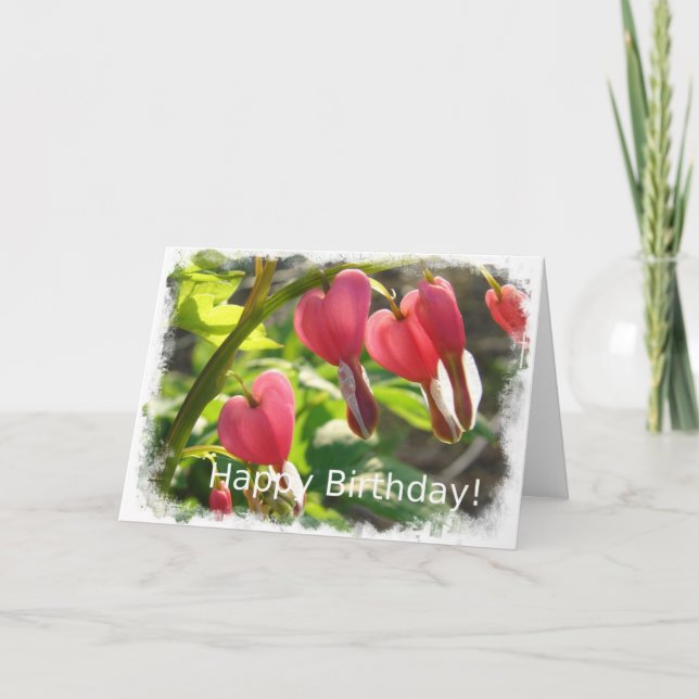 Blutungen am Geburtstag Karte (Vorderseite)