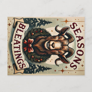 Blutungen der Saison - Festziegenposter Postkarte