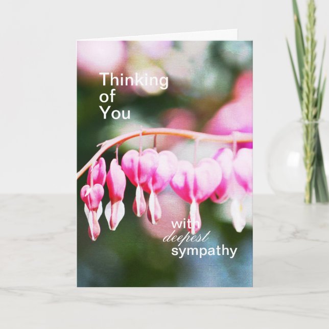 Blutungen Herz-Blume Sympathie-Karte Karte (Vorderseite)