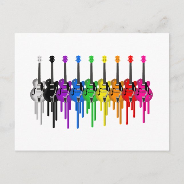 Blutungsgitarren Postkarte (Vorderseite)