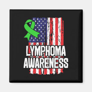 Blutzenkrebs-Überlebende Lime Green Awareness Ribb Magnet