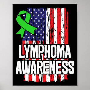Blutzenkrebs-Überlebende Lime Green Awareness Ribb Poster