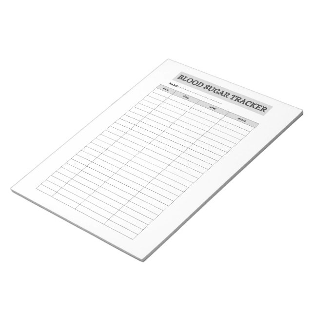 BLUTZUCKER-TRACKER NOTIZBLOCK (angewinkelt)
