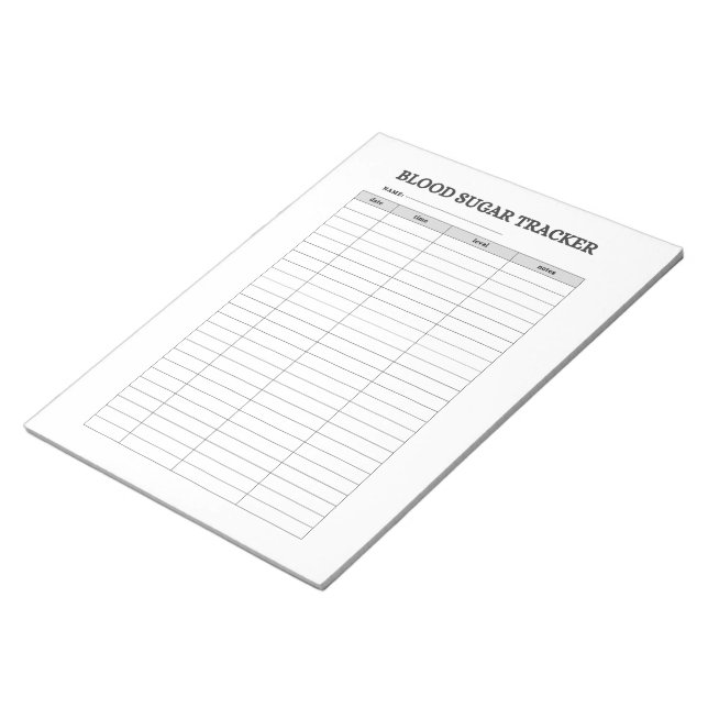 BLUTZUCKER-TRACKER NOTIZBLOCK (angewinkelt)