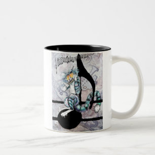 Bluzkat auf Anmerkungs-Tasse Zweifarbige Tasse
