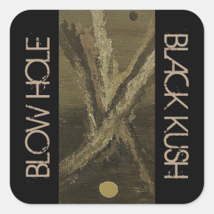 BLW HOLE BLACK KUSH QUADRATISCHER AUFKLEBER