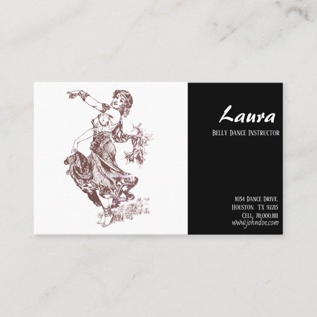 Bly Dance Instructor Business Card Visitenkarte