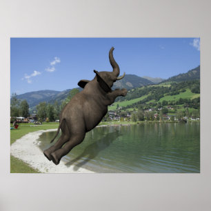 Bly Flop Elephant Poster