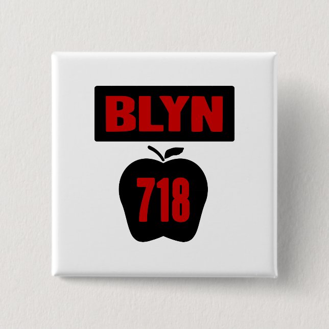 BLYN 718 Innere von großem Apple mit Fahne, Farbe Button (Vorderseite)