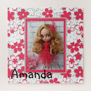 Blythe doll Vintages Retro-Blumenrahmen oldish des Puzzle
