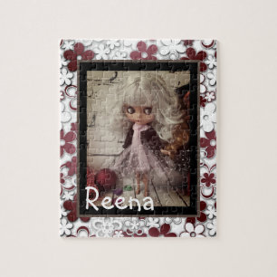 Blythe doll Vintages Retro-Blumenrahmen oldish des Puzzle