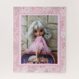 Blythe doll Vintages Retro-Blumenrahmen oldish des Puzzle