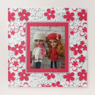 Blythe doll Vintages Retro-Blumenrahmen oldish des Puzzle