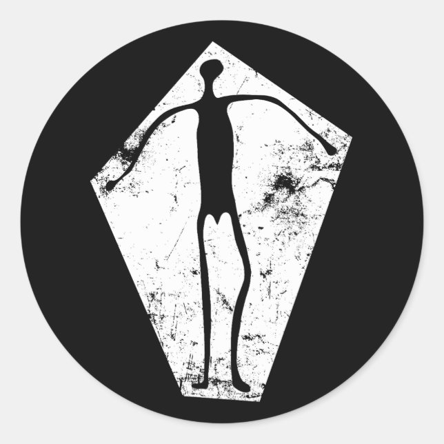 Blythe Intaglios geoglyph antikanthropomorph Runder Aufkleber (Vorderseite)