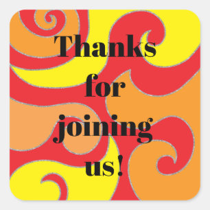 BM Bar Bat Mitzvah 60er Jahre Sticker Square