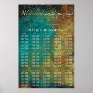 BM Bar & Bat Mitzvah außerhalb der Weltsitzkarte Poster