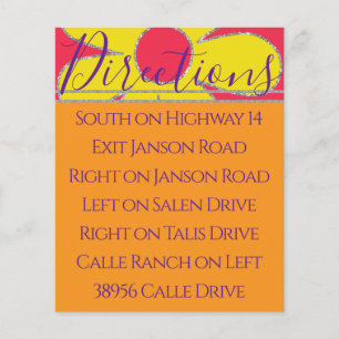 BM Bar Bat Mitzvah Direction Card Blume 2