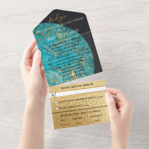 BM Bar Bat Mitzwa Einladung Weltraum
