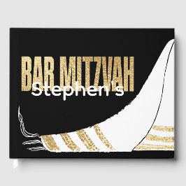 BM Bar Mitzvah Elegant Gold Gästebuch