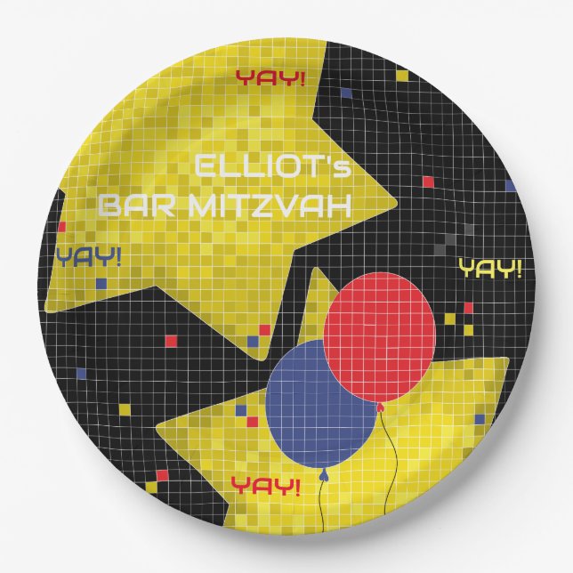 BM Bar oder Bat Mitzvah GAME AM 2. Pappteller (Vorderseite)