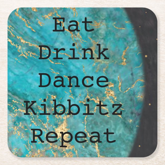 BM Bar oder Bat Mitzvah Weltraum Rechteckiger Pappuntersetzer (Vorderseite)