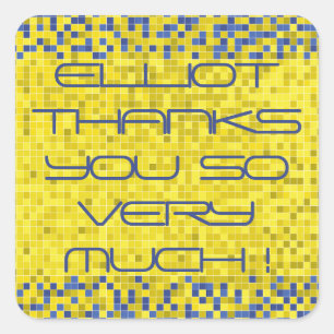 BM Bat Bar Mitzvah GAME ON Quadratischer Aufkleber