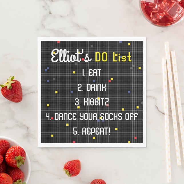 BM Bat Bar Mitzvah Game On Serviette (Beispiel)