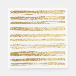 BM Bat Mitzvah oder Bar Mitzvah Gold Streifen Serviette