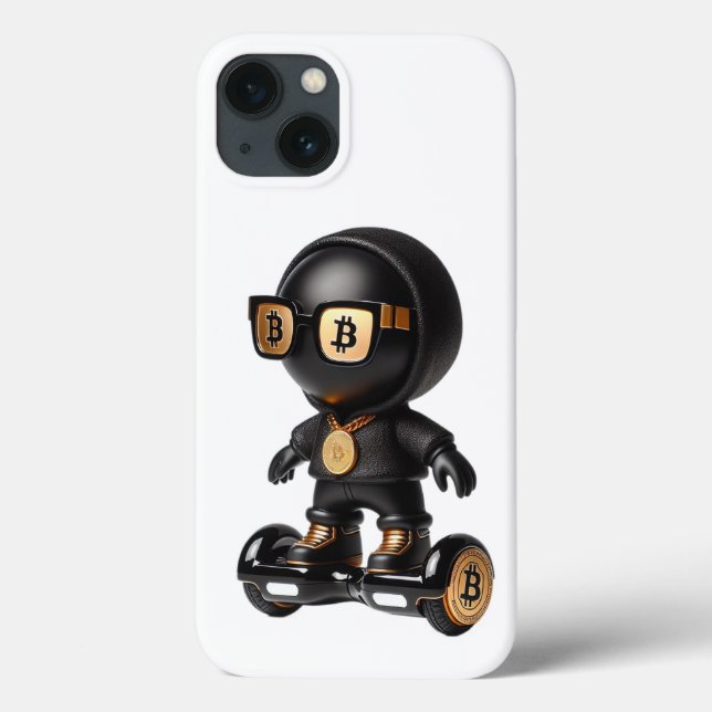 Bman auf einem Hoverboard, Bitcoin, von Natasha Us Case-Mate iPhone Hülle (Rückseite)