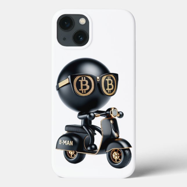 Bman auf einem Roller, Bitcoin, von Natasha Us   Case-Mate iPhone Hülle (Rückseite)